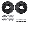 8312-54208 Drilled/Slotted Brake Rotors with 3000-Series Ceramic Brake Pads Kit & Hardware [Black], 2012-2020 Ford/Lincoln/Mercu - image 1