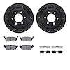 8312-54228 Drilled/Slotted Brake Rotors with 3000-Series Ceramic Brake Pads Kit & Hardware [Black], 2015-2017 Ford/Lincoln/Mercu - image 1