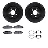 8312-54230 Drilled/Slotted Brake Rotors with 3000-Series Ceramic Brake Pads Kit & Hardware [Black], 2015-2020 Ford/Lincoln/Mercu - image 1