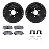 8312-54231 Drilled/Slotted Brake Rotors with 3000-Series Ceramic Brake Pads Kit & Hardware [Black], 2015-2021 Ford/Lincoln/Mercu - image 1