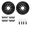 8312-55005 Drilled/Slotted Brake Rotors with 3000-Series Ceramic Brake Pads Kit & Hardware [Black], 2003-2011 Ford/Lincoln/Mercu - image 1
