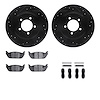 8312-55006 Drilled/Slotted Brake Rotors with 3000-Series Ceramic Brake Pads Kit & Hardware [Black], 2003-2005 Ford/Lincoln/Mercu - image 1