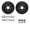 8312-55008 Drilled/Slotted Brake Rotors with 3000-Series Ceramic Brake Pads Kit & Hardware [Black], 2013-2016 Ford/Lincoln/Mercu - image 1
