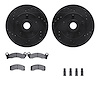 8312-56005 Drilled/Slotted Brake Rotors with 3000-Series Ceramic Brake Pads Kit & Hardware [Black], 1981-1991 Ford/Lincoln/Mercu - image 1