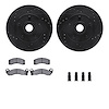 8312-56015 Drilled/Slotted Brake Rotors with 3000-Series Ceramic Brake Pads Kit & Hardware [Black], 1981-1981 Ford/Lincoln/Mercu - image 1