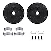 8312-56017 Drilled/Slotted Brake Rotors with 3000-Series Ceramic Brake Pads Kit & Hardware [Black], 1979-1991 Ford/Lincoln/Mercu - image 1