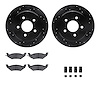 8312-56022 Drilled/Slotted Brake Rotors with 3000-Series Ceramic Brake Pads Kit & Hardware [Black], 1991-1995 Ford/Lincoln/Mercu - image 1