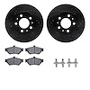 8312-56024 Drilled/Slotted Brake Rotors with 3000-Series Ceramic Brake Pads Kit & Hardware [Black], 1995-1997 Ford/Lincoln/Mercu - image 1