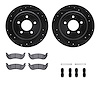 8312-56034 Drilled/Slotted Brake Rotors with 3000-Series Ceramic Brake Pads Kit & Hardware [Black], 2003-2011 Ford/Lincoln/Mercu - image 1