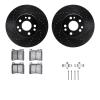 8312-63048 Drilled/Slotted Brake Rotors with 3000-Series Ceramic Brake Pads Kit & Hardware [Black], 1991-1999 Mercedes-Benz, Pos - image 1