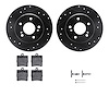 8312-63068 Drilled/Slotted Brake Rotors with 3000-Series Ceramic Brake Pads Kit & Hardware [Black], 1996-2015 Multiple Makes/Mod - image 1