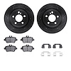 8312-63137 Drilled/Slotted Brake Rotors with 3000-Series Ceramic Brake Pads Kit & Hardware [Black], 2014-2019 Mercedes-Benz, Pos - image 1