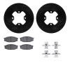 8312-67015 Drilled/Slotted Brake Rotors with 3000-Series Ceramic Brake Pads Kit & Hardware [Black], 1979-1983 Infiniti/Nissan, P - image 1