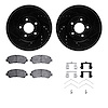 8312-67117 Drilled/Slotted Brake Rotors with 3000-Series Ceramic Brake Pads Kit & Hardware [Black], 2007-2017 Infiniti/Nissan, P - image 1