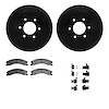 8312-67121 Drilled/Slotted Brake Rotors with 3000-Series Ceramic Brake Pads Kit & Hardware [Black], Fits Select Infiniti/Nissan, - image 1
