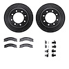 8312-67122 Drilled/Slotted Brake Rotors with 3000-Series Ceramic Brake Pads Kit & Hardware [Black], 2012-2021 Infiniti/Nissan, P - image 1