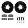 8312-72051 Drilled/Slotted Brake Rotors with 3000-Series Ceramic Brake Pads Kit & Hardware [Black], 1992-1996 Mitsubishi, Positi - image 1