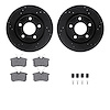 8312-73019 Drilled/Slotted Brake Rotors with 3000-Series Ceramic Brake Pads Kit & Hardware [Black], 2000-2003 Audi/Volkswagen, P - image 1