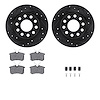 8312-73023 Drilled/Slotted Brake Rotors with 3000-Series Ceramic Brake Pads Kit & Hardware [Black], 2000-2008 Audi/Volkswagen, P - image 1