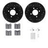 8312-74014 Drilled/Slotted Brake Rotors with 3000-Series Ceramic Brake Pads Kit & Hardware [Black], 1973-1980 Audi/Volkswagen, P - image 1