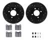 8312-74015 Drilled/Slotted Brake Rotors with 3000-Series Ceramic Brake Pads Kit & Hardware [Black], 1977-1977 Audi/Volkswagen, P - image 1
