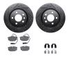 8312-74073 Drilled/Slotted Brake Rotors with 3000-Series Ceramic Brake Pads Kit & Hardware [Black], 2001-2003 Audi/Volkswagen, P - image 1