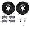 8312-74076 Drilled/Slotted Brake Rotors with 3000-Series Ceramic Brake Pads Kit & Hardware [Black], 2003-2015 Multiple Makes/Mod - image 1