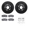 8312-75001 Drilled/Slotted Brake Rotors with 3000-Series Ceramic Brake Pads Kit & Hardware [Black], 1990-1990 Lexus/Toyota/Scion - image 1