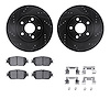 8312-75015 Drilled/Slotted Brake Rotors with 3000-Series Ceramic Brake Pads Kit & Hardware [Black], 2006-2015 Lexus/Toyota/Scion - image 1