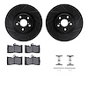 8312-75021 Drilled/Slotted Brake Rotors with 3000-Series Ceramic Brake Pads Kit & Hardware [Black], 2011-2020 Lexus/Toyota/Scion - image 1