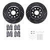 8312-75026 Drilled/Slotted Brake Rotors with 3000-Series Ceramic Brake Pads Kit & Hardware [Black], 2007-2017 Lexus/Toyota/Scion - image 1