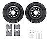 8312-75027 Drilled/Slotted Brake Rotors with 3000-Series Ceramic Brake Pads Kit & Hardware [Black], 2007-2021 Lexus/Toyota/Scion - image 1