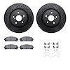 8312-75029 Drilled/Slotted Brake Rotors with 3000-Series Ceramic Brake Pads Kit & Hardware [Black], Fits Select Lexus/Toyota/Sci - image 1
