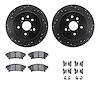 8312-75030 Drilled/Slotted Brake Rotors with 3000-Series Ceramic Brake Pads Kit & Hardware [Black], 2014-2015 Lexus/Toyota/Scion - image 1