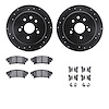 8312-75031 Drilled/Slotted Brake Rotors with 3000-Series Ceramic Brake Pads Kit & Hardware [Black], 2014-2015 Lexus/Toyota/Scion - image 1
