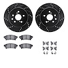 8312-75032 Drilled/Slotted Brake Rotors with 3000-Series Ceramic Brake Pads Kit & Hardware [Black], 2013-2020 Lexus/Toyota/Scion - image 1