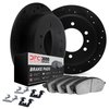 8312-76010 Drilled/Slotted Brake Rotors with 3000-Series Ceramic Brake Pads Kit & Hardware [Black], 1979-1980 Lexus/Toyota/Scion - image 2