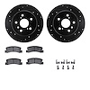8312-76060 Drilled/Slotted Brake Rotors with 3000-Series Ceramic Brake Pads Kit & Hardware [Black], 1992-2003 Lexus/Toyota/Scion - image 1