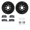 8312-76110 Drilled/Slotted Brake Rotors with 3000-Series Ceramic Brake Pads Kit & Hardware [Black], 2000-2005 Lexus/Toyota/Scion - image 1