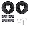 8312-76161 Drilled/Slotted Brake Rotors with 3000-Series Ceramic Brake Pads Kit & Hardware [Black], Fits Select Lexus/Toyota/Sci - image 1