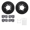 8312-76162 Drilled/Slotted Brake Rotors with 3000-Series Ceramic Brake Pads Kit & Hardware [Black], 2008-2021 Lexus/Toyota/Scion - image 1