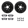 8312-76167 Drilled/Slotted Brake Rotors with 3000-Series Ceramic Brake Pads Kit & Hardware [Black], 2010-2020 Lexus/Toyota/Scion - image 1