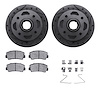 8312-80002 Drilled/Slotted Brake Rotors with 3000-Series Ceramic Brake Pads Kit & Hardware [Black], 1984-1985 Ford/Lincoln/Mercu - image 1