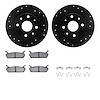 8312-80030 Drilled/Slotted Brake Rotors with 3000-Series Ceramic Brake Pads Kit & Hardware [Black], 1990-1993 Ford/Lincoln/Mercu - image 1