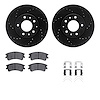 8312-80052 Drilled/Slotted Brake Rotors with 3000-Series Ceramic Brake Pads Kit & Hardware [Black], 2003-2005 Ford/Lincoln/Mercu - image 1