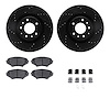 8312-80055 Drilled/Slotted Brake Rotors with 3000-Series Ceramic Brake Pads Kit & Hardware [Black], 2004-2011 Ford/Lincoln/Mercu - image 1