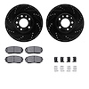 8312-80067 Drilled/Slotted Brake Rotors with 3000-Series Ceramic Brake Pads Kit & Hardware [Black], 2007-2015 Ford/Lincoln/Mercu - image 1