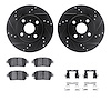 8312-91001 Drilled/Slotted Brake Rotors with 3000-Series Ceramic Brake Pads Kit & Hardware [Black], 2012-2015 Lexus/Toyota/Scion - image 1