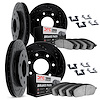 8314-54064 Drilled/Slotted Brake Rotors with 3000-Series Ceramic Brake Pads Kit & Hardware [Black], 2004-2008 Ford/Lincoln/Mercu - image 1