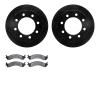 8402-40006 Drilled/Slotted Brake Rotors with Ultimate-Duty Brake Pads Kit [Black], 2000-2002 Mopar, Position: Front - image 1